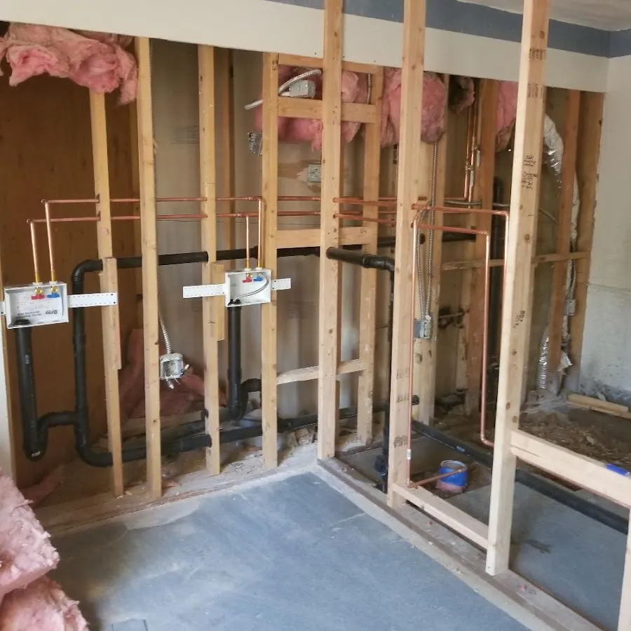 Copper pipe rough-in and plumbing installation in Rancho Mission Viejo